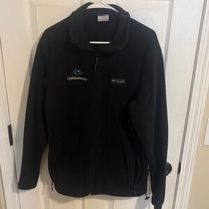 Columbia Black Full-Zip Fleece Jacket with Embroidered Ophthalmology logo